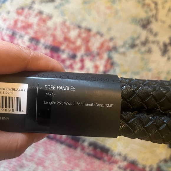 MICHE rope braided Handles Black Leather New - Picture 3 of 5